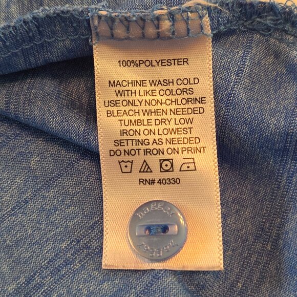 NWOT - Haggar Men’s Performance Large Polo Shirt, Heather Blue - Picture 4 of 4